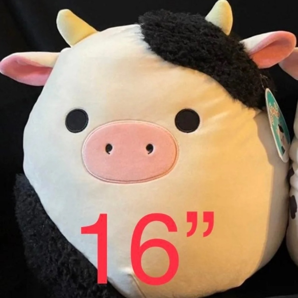 NWT Fuzzy Cow Connor Squishmallow 16inch